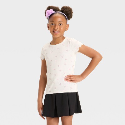 Girls' Short Sleeve Ribbed T-Shirt - Cat & Jack™