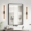 GlasFlength Decorative Wall Mirrors Rectangular Accent Mirror Wall Mirror Polished Mirror Decorative Mirror for Living Room, Black, 20"*30"*2" - 2 of 4