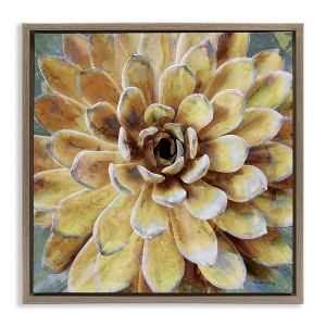 Stupell Industries Yellow Botanical Succulent Bloom Painting, 18" x 18" - 1 of 4