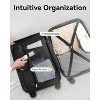 LUGGEX Carry On Luggage for Airplanes, Travel Suitcases with Spinner Wheels, Carry On 20 Inch, White Brown - 3 of 4