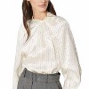 Women's Printed Mock Neck Silk Blouse - Club Monaco - 3 of 4