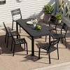 Crestlive Products 4-6 Person Aluminum Outdoor Dining Set Rectangular Expandable Dining Table with chairs Waterproof Rust-Proof All Weather - 2 of 4