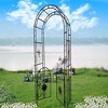 Garden Arch, Garden Arbor With Door, Plants Support Arch, Metal Garden Arbor Trellis Climbing - 2 of 4