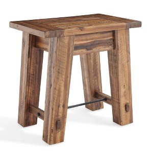 Durango Industrial Wood End Table Dark Brown - Alaterre Furniture: Rustic Acacia, Mid-Century Modern - 1 of 4