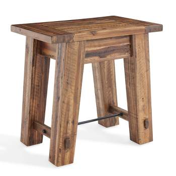 Durango Industrial Wood End Table Dark Brown - Alaterre Furniture