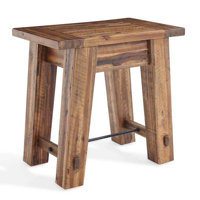 Durango Industrial Wood End Table Dark Brown - Alaterre Furniture, 1 of 9