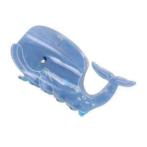 Unique Bargains Women's Cute Fat Whale Hair Clips 3.94"x1.57"x1.89" Blue Purple - 1 of 3