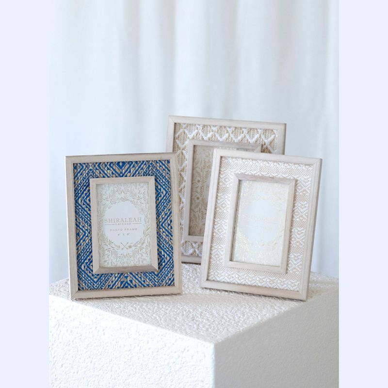 Shiraleah Blue Eden Woven 4x6 Picture Frame, 2 of 5