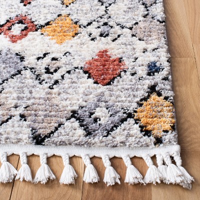 Bohemian Chic Gray Diamond Hand-Knotted 9' x 12' Area Rug