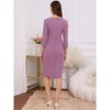 INSPIRE CHIC Women's Maternity Crew Neck 3/4 Sleeves Office Back Zipper Work Pregnancy Dresses - 4 of 4