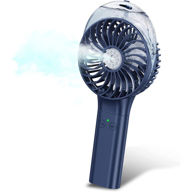 Panergy Portable Handheld Misting Fan, Rechargeable Battery Operated Water Spray Mist Fan for Travel Outdoors Home Office - Blue, 1 of 7