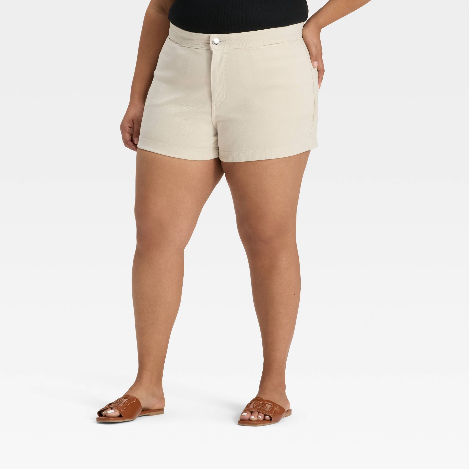 Women's High-Rise Smart Jean Shorts - Ava & Viv™