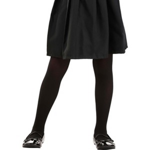 HalloweenCostumes.com One Size Girl Girl's Opaque Black Tights | Kids Costume Accessories for Dress-Up, Halloween, and Everyday Wear, Black - 1 of 2