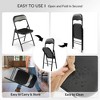 Gulches Pack of 2 Steel Frame Metal Foam Padded Folding Chairs for Kids, Green/Red - 4 of 4