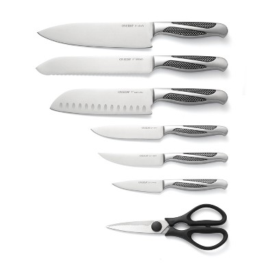 Oneida 14-Piece Stainless Steel Cutlery Block Set with Built-In Sharpener