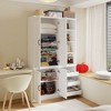 FUFU&GAGA White Wardrobe Storage Cabinet with Adjustable Shelves & Drawers Armoire Closet Organizer - 2 of 4