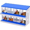 6 Panel Galvanized Steel Nesting Box with stand for Chicken Coop, Removable Drop Tray and Ventilation, for Hens, Ducks, Rustproof Design Blue - 3 of 4