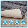 NAYSAYE Bath Rug 21" x 34" Plush Soft Polyester Tufted Spa Style Fade Resistant Durable Non Slip for Bathroom, Blush - 3 of 4