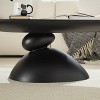 PAGED Oval Coffee Table Modern Minimalist Fiberglass Living Room Table with Sculptural Base, Center Table for Living Room, Study - 4 of 4