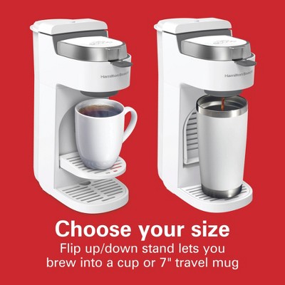 White Single-Serve Coffee Maker with Permanent Filter