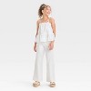 Girls' Bow Front Woven Tank Top - art class™ - 3 of 3