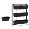 SEVOBAL Planters Wall Planter with 6 Pots 3 Tier Vertical Hanging Planter for Indoor Outdoor Use, for Vegetables, Flowers, Black, 20.5"*5.5"*26" - 4 of 4