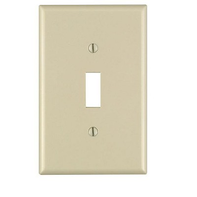 Leviton Ivory 1 gang Thermoset Plastic Toggle Wall Plate (Model No. 020-80501-00I) (Pack of 20)