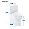 Whizmax Round One-Piece Toilet, Universal Height Siphon Flush Toilet, cUPC Certified Water-Saving Bathroom Toilet,Ceramic White - 2 of 4