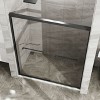 Lirago,60"x72" Aluminum Framed Double Sliding Shower Door-Tempered Glass, Matte Black, Reversible, Splash-Proof - 2 of 4