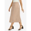 Jessica London Women's Plus Size Chino Faux Wrap Skirt - 4 of 4