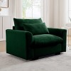 Single Recliner Sofa,Corduroy Deep Seat Single Sofa With Waist Pillow,Deep Seat Couch,Recliner Sofa For Living Room,Apartment-Cuddlewood - 3 of 4