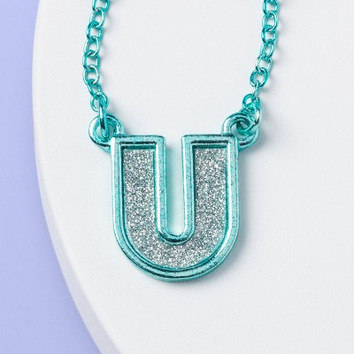 Girls' Initial Necklace - More Than Magic™ Teal