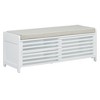 YOOCOZZ Distressed Shutter Shoe Bench with Storage - 4 of 4