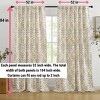 HLC.ME Clara Floral Damask Patterned Window Back Tab Rod Pocket Curtains - Light Blocking Darkening Window Panels, Set of 2 - 4 of 4
