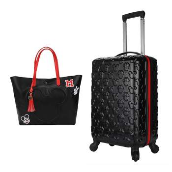 Mickey Mouse Tote Bag & Molded Hardside Carry-On Luggage Kit