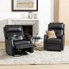 Set of 2 Flavio Genuine Leather Swivel Rocker Recliner with nailhead trims for living room| ART OF LIVING DESIGNS - 2 of 4