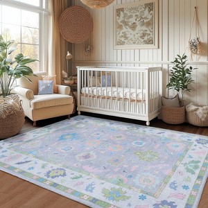 LOVEVOOK Large Area Rugs for Living Room, Non-Slip Bedroom Rug, Modern Oushak Carpet Machine Washable Rugs, Ideal for Office Dining Room - 1 of 2