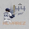 MLBPA Men's Alvarez Pw Licensed Houston Astros Jordan Alvarez Houstondynamic Pose 44 Short Sleeve Graphic Cotton T-Shirt - Sport Grey S - 2 of 4