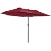 Outsunny 15ft Patio Umbrella Double-Sided Outdoor Market Extra Large Umbrella with Crank Handle for Deck, Lawn, Backyard and Pool - 4 of 4