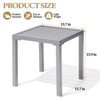 Crestlive Products Outdoor 16in Side Table Small Metal Square End Table Easy Assemble Weather Resistant Ideal - 2 of 4