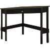 Kings Brand Furniture Wood Corner Desk with Drawer (Black) - 2 of 4