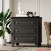 Bedroom 3 Drawer Dresser, Wooden Storage Chest of Drawers w/ Exquisite Metal Handles, Small Storage Cabinet, Modern Design Dresser - 3 of 4