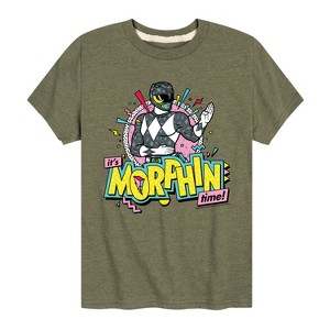 Boys' - Power Rangers - Morphin Time Black Short Sleeve Graphic T-Shirt - 1 of 4