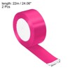 Unique Bargains Single Side Solid DIY Wrapping Decoration Roll Satin Ribbons 2 Pcs - 2 of 4