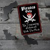 Lomsoe Pirate Theme Tin Signs Pirate Party Decorations Halloween Pirate Ship Yard Decoration Pirates Christmas Sign - 3 of 4