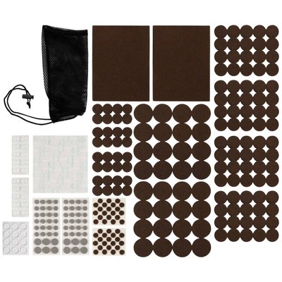 SoftTouch 320pk Self-Stick Heavy Duty Furniture Felt Pads and Bumpers Brown