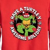 Boys' - Teenage Mutant Ninja Turtles - Have A Turtley Awesome Holiday Graphic Long Sleeve Fleece Sweatshirt - 2 of 4