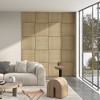 HOMCOM 24" x 24" 4 Pack Wood Wall Panels for Sound Absorbing, Acoustic Wood Panels for Interior Wall Decor, Ceiling - 3 of 4