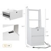 Bella Depot 15.74''W Nightstands Set of 2 Night Stand with Bookshelf, Bedside Tables with Storage Cabinet for Bedroom - 2 of 4