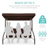 Best Choice Products 3-Seat Outdoor Converting Canopy Swing Glider Patio Hammock w/ Removable Cushions - 4 of 4